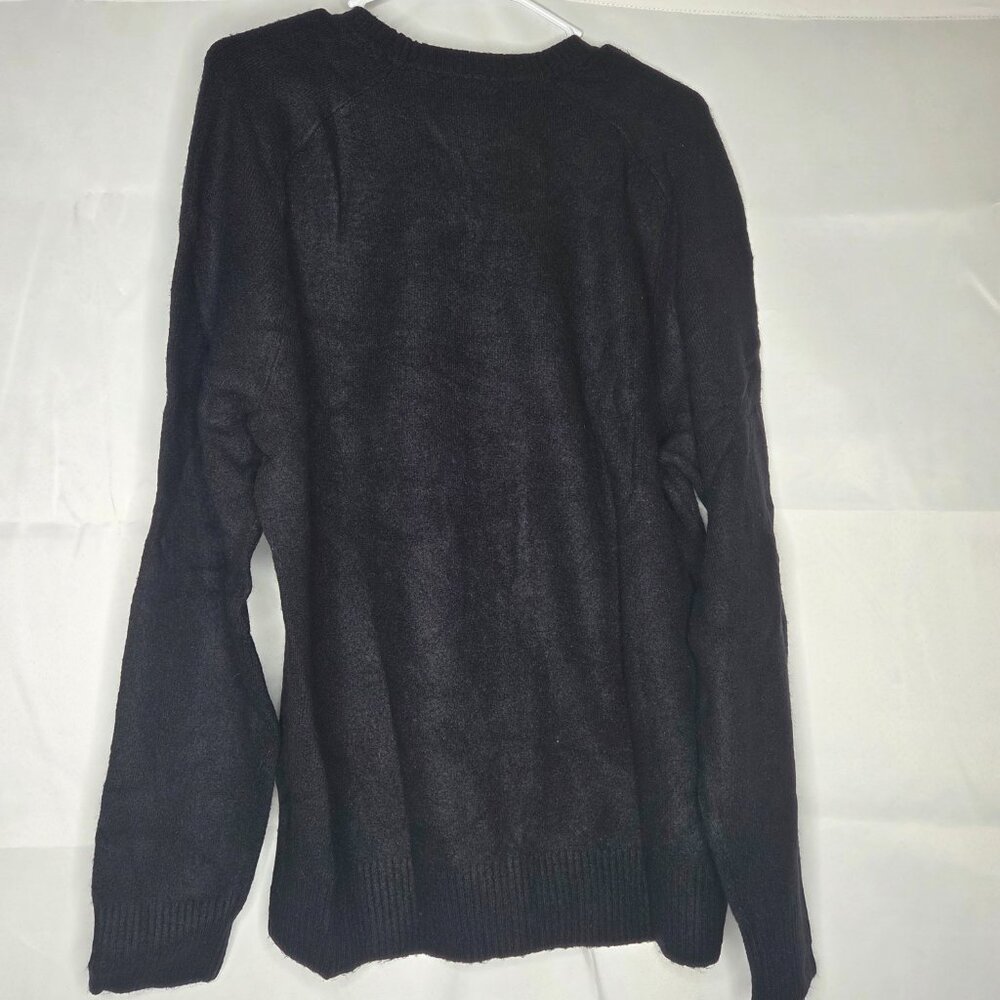 J. Crew Men's Black Crewneck Sweater in extra-soft yarn Large - Picture 3 of 4